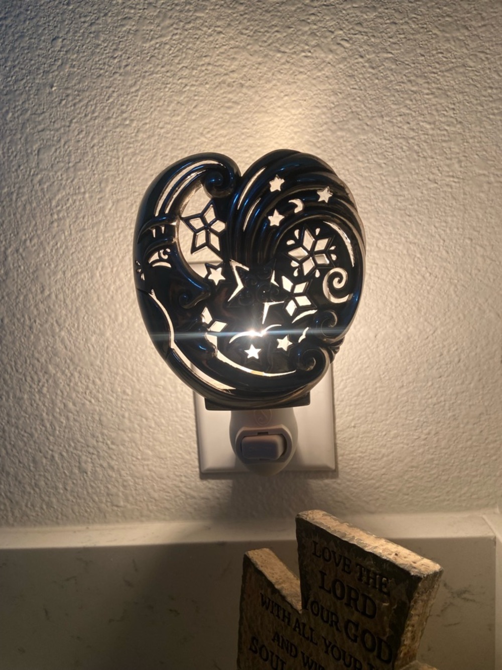 Silver Sun & Stars Decorative Nightlight Cover